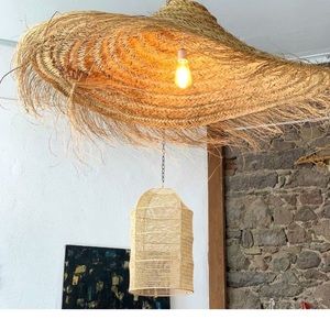 NWT Large Boho Handwoven Moroccan Light Shade